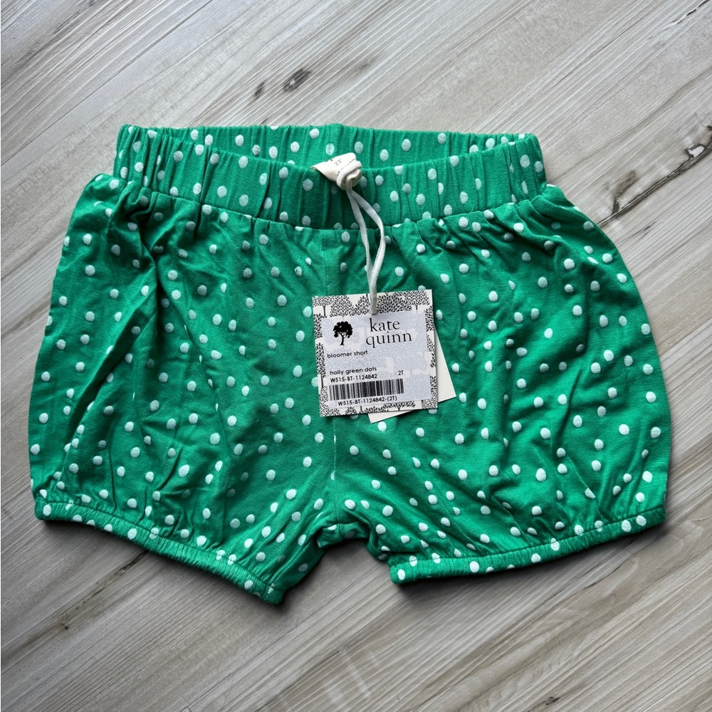 Kate Quinn Emerald Green Polka Dot Shorts